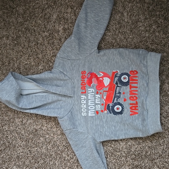 Other - Boys t-rex dino truck "sorry ladies mommy is my Valentine" hoodie 18‐24 mo